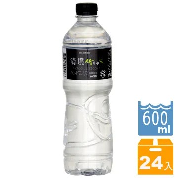 【清境】竹炭水600ml 24入1箱