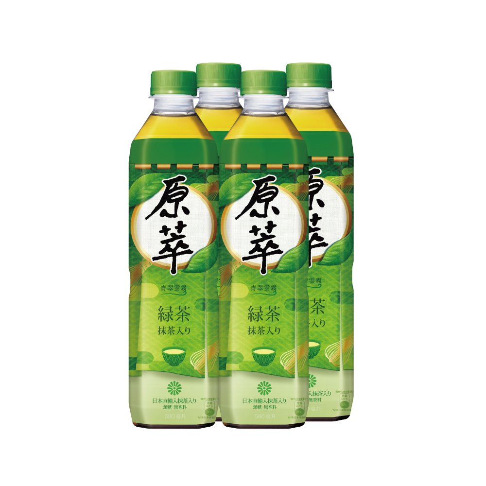【原萃】日式綠茶580ml 4入1組