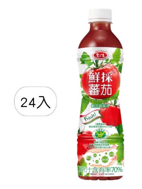 【愛之味】鮮採蕃茄綜合蔬菜汁 530ml 24入1箱