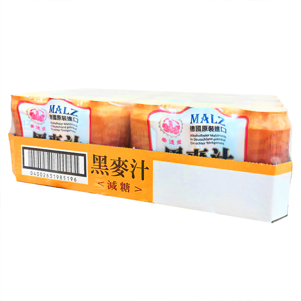 【崇德發】德國原裝黑麥汁減糖易開罐 330ml 24入1箱