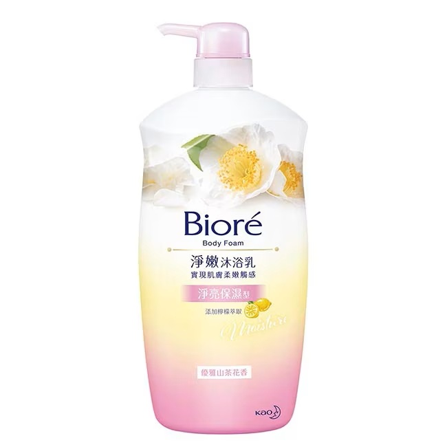 【Biore】淨嫩沐浴乳 優雅山茶花香 淨亮保濕型 1000g